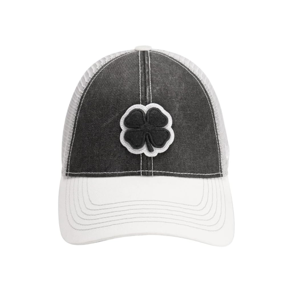 Black Clover Unisex Two Tone Vintage Mesh Sides Adjustable Snapback Golf Trucker Hat