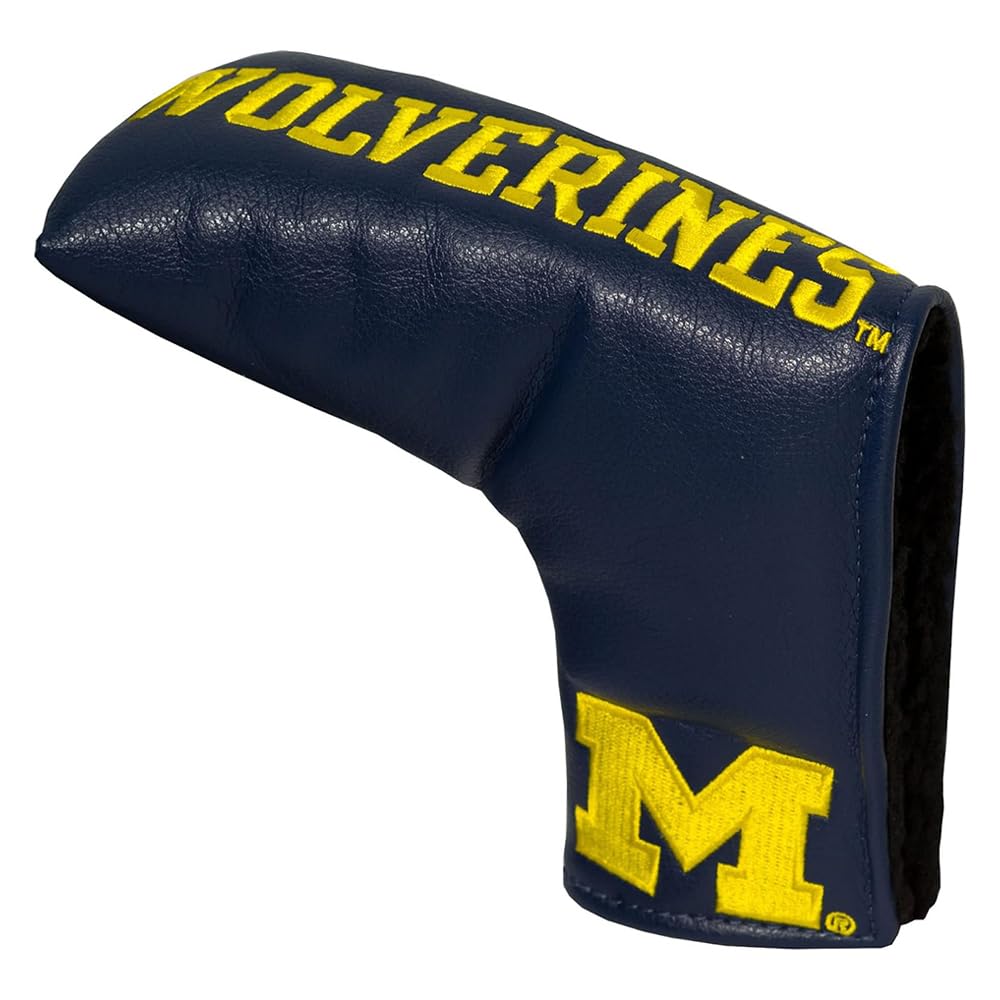 Team Golf NCAA Michigan Wolverines Vintage Blade Putter Cover Golf Club Vintage Blade Putter Headcover, Form Fitting Design, Fits Scotty Cameron, Taylormade, Odyssey, Titleist, Ping, Callaway