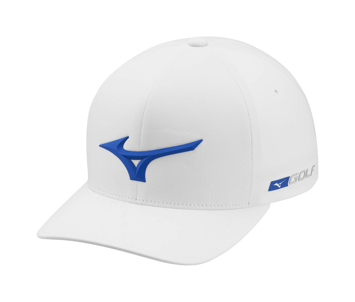 Mizuno Womens Tour Delta Fitted Hat, White, Large-X-Large US