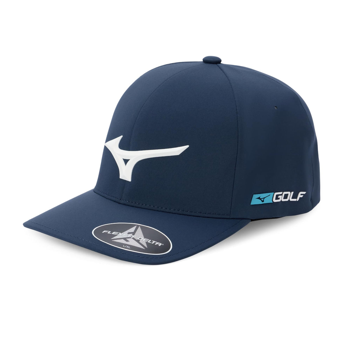 Mizuno Womens Tour Delta Fitted Hat, Navy, Large-X-Large US