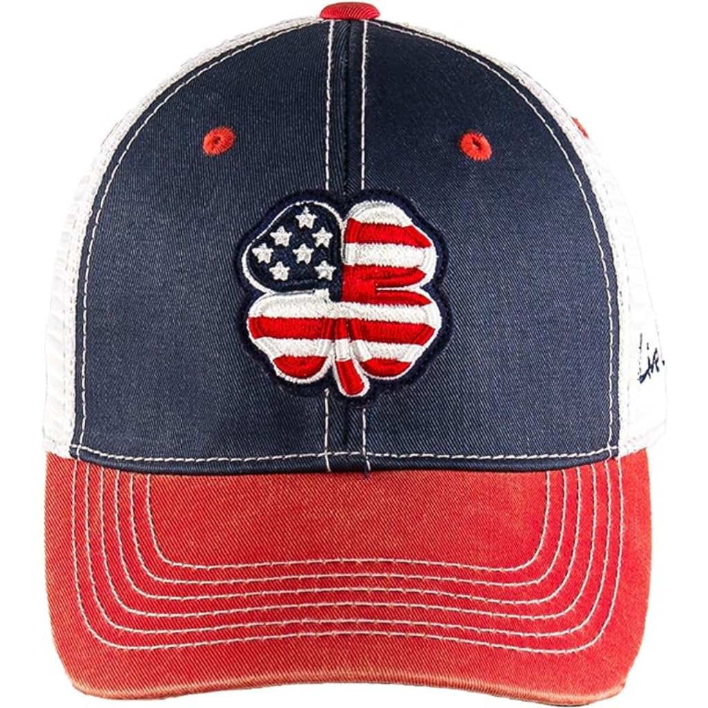 Black Clover Unisex Two Tone Vintage Mesh Sides Adjustable Snapback Golf Trucker Hat