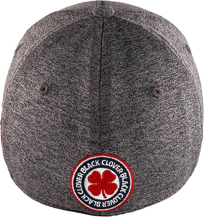 Black Clover Unisex USA American Flag Heather Charcoal Fitted Golf Hat