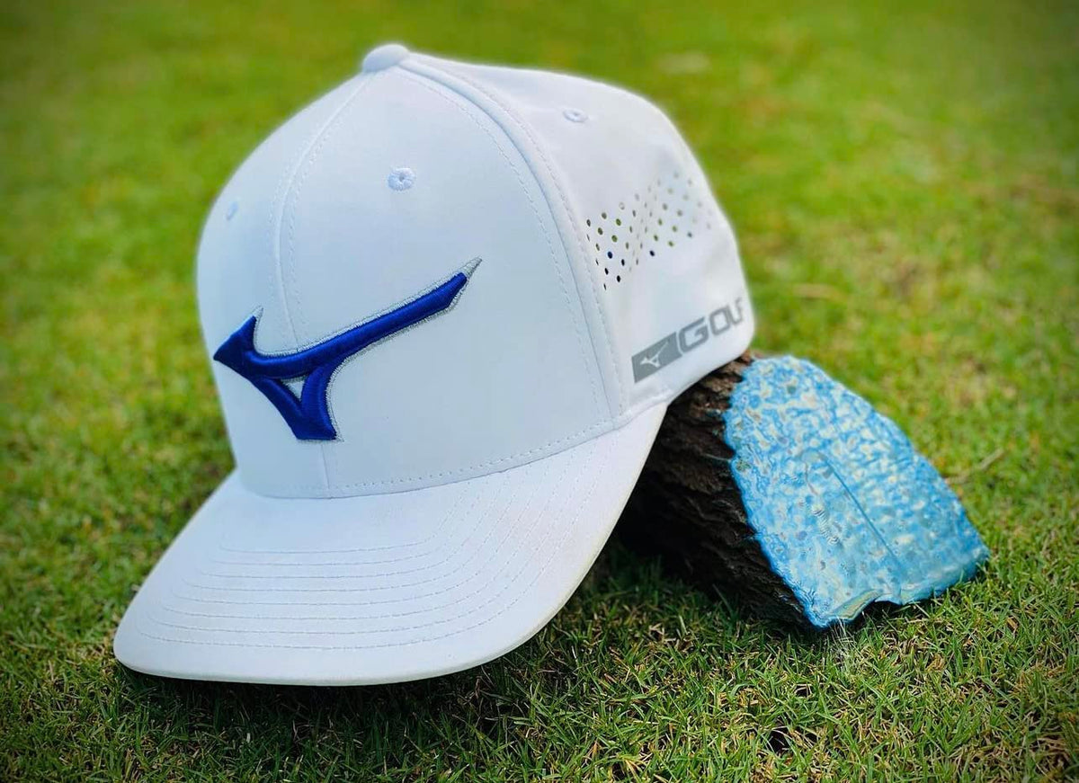 Mizuno Womens Tour Delta Fitted Hat, White, Large-X-Large US
