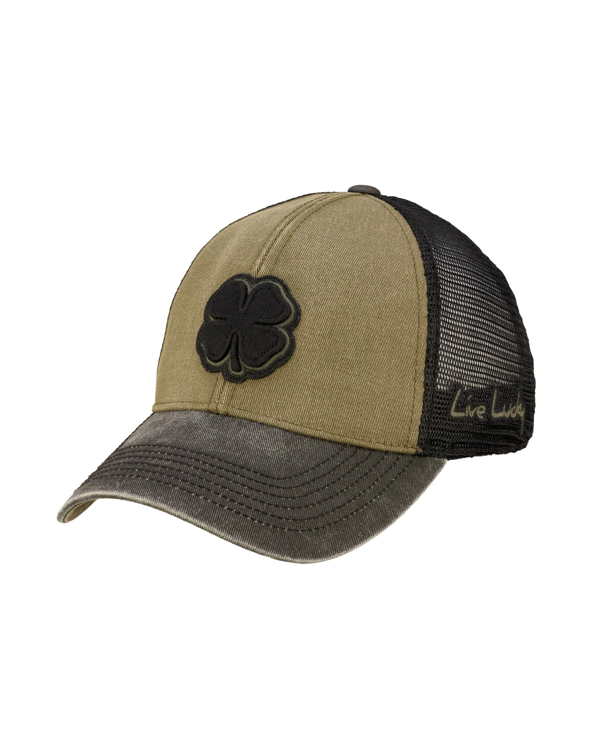 Black Clover Unisex Two Tone Vintage Mesh Sides Adjustable Snapback Golf Trucker Hat