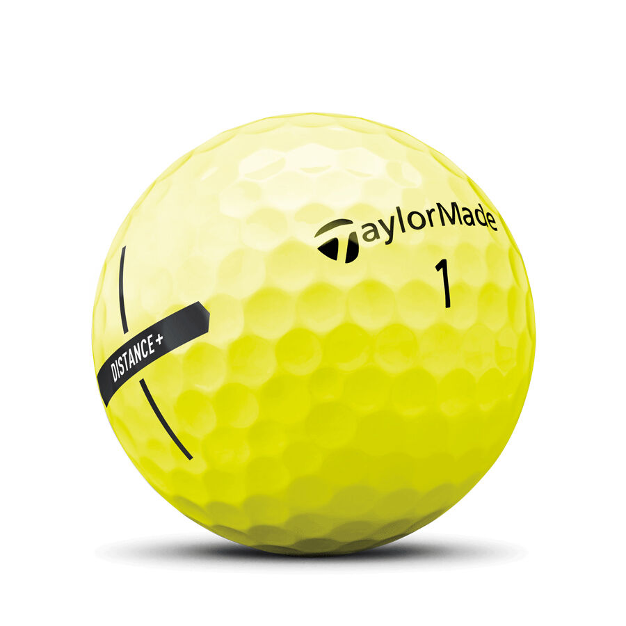 TaylorMade Distance+ Hi-Visibility Yellow Golf Balls
