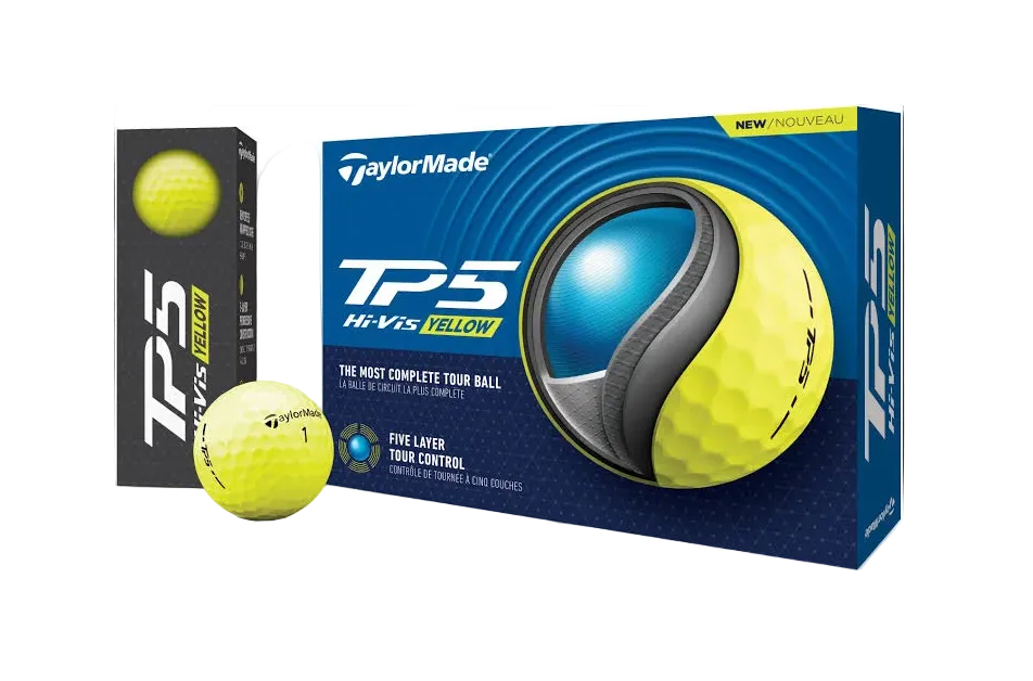 TaylorMade TP5 Hi-Vis Yellow Golf Balls