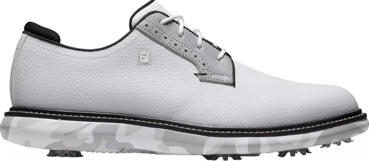 FootJoy Traditions White/White/Grey Spiked Golf Shoes