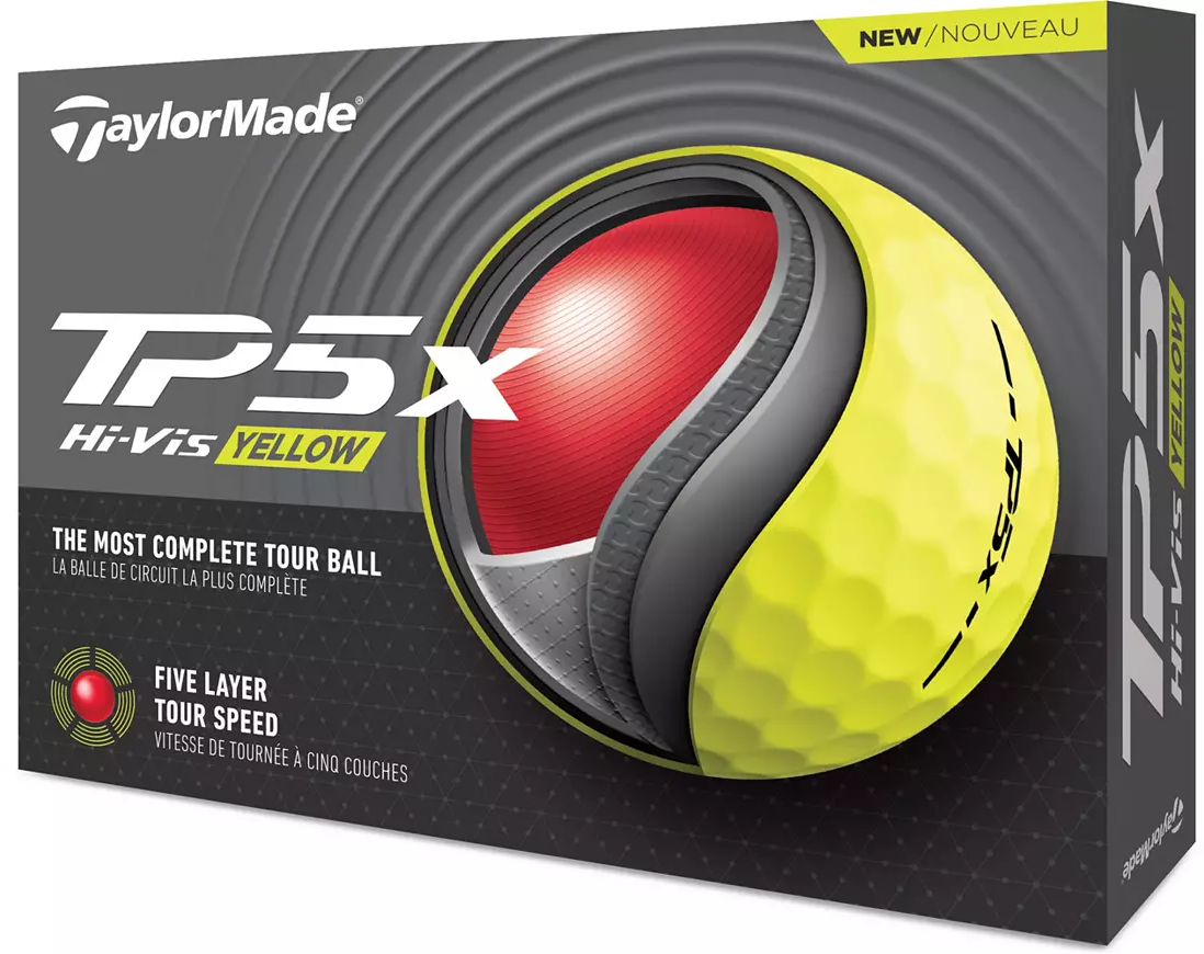 TaylorMade TP5x Hi-Vis Yellow Golf Balls