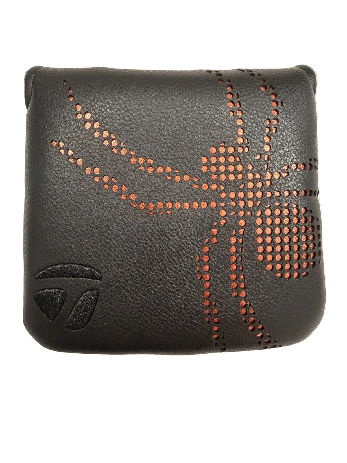 New TaylorMade Spider Tour X Black/Orange Leather Putter Headcover - Mallet Magnet Cover
