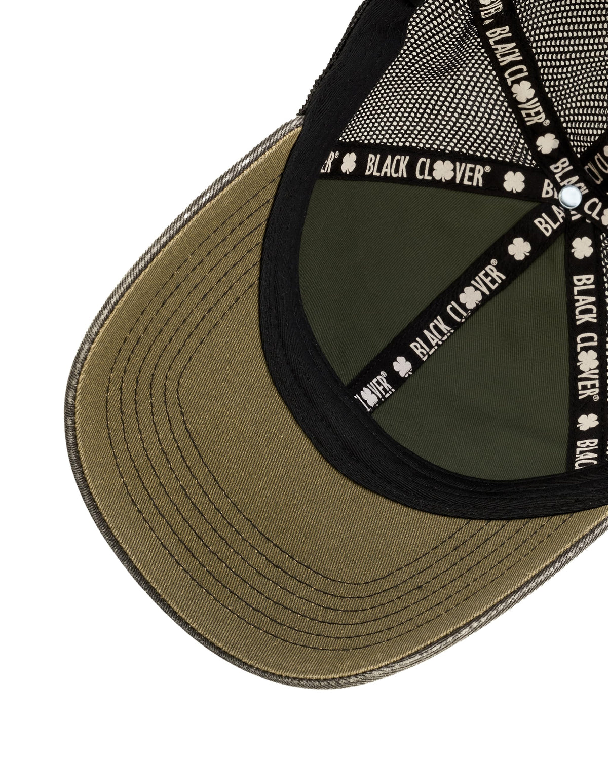 Black Clover Unisex Two Tone Vintage Mesh Sides Adjustable Snapback Golf Trucker Hat