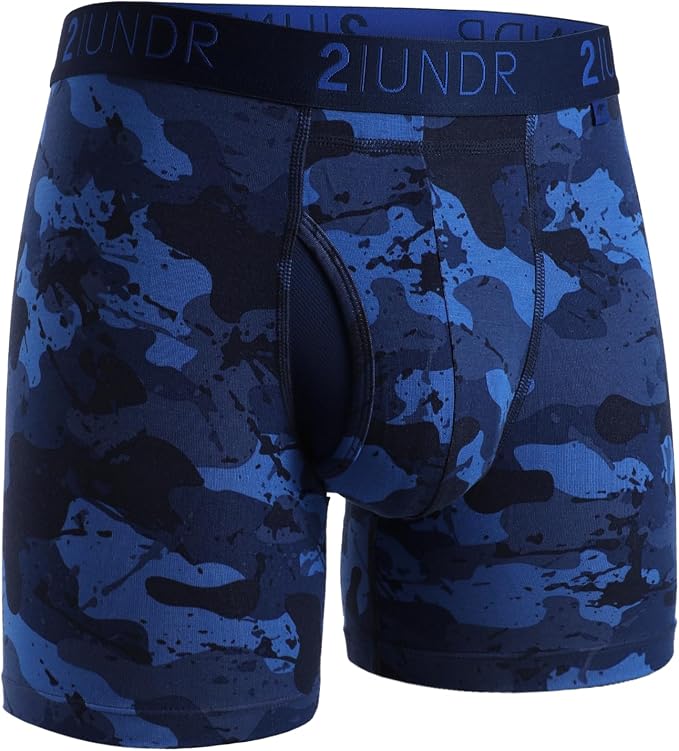 2UNDR Swing Shift Nightout Blue 6" Boxer Brief