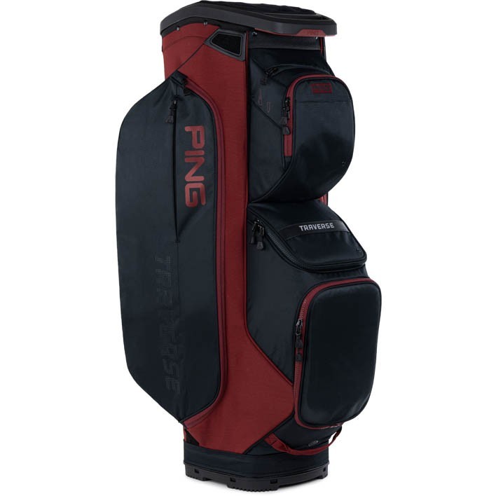 Ping Golf Traverse Black/Heather Red 14-Way Cart Bag