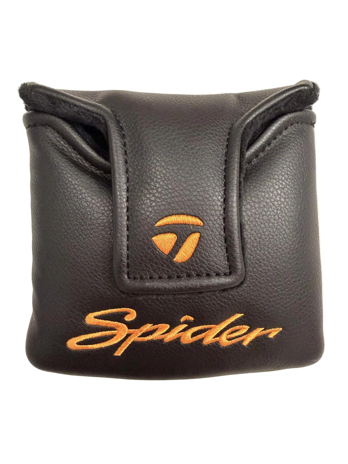 New TaylorMade Spider Tour X Black/Orange Leather Putter Headcover - Mallet Magnet Cover