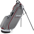 Ping Hoofer Lite Pewter/Grey/Deep Red 4-Way Top Double Strap Stand Bag